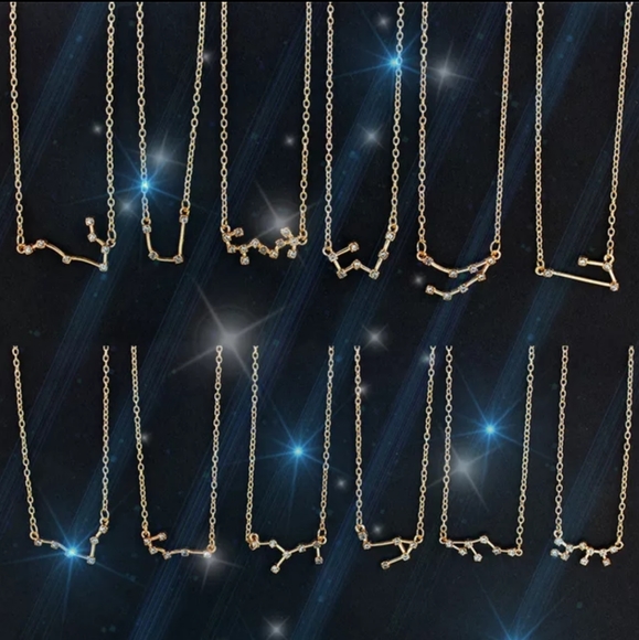 🎁🎅LIBRA GOLD CRYSTAL CONSTELLATION NECKLACE  💝 - Picture 7 of 8